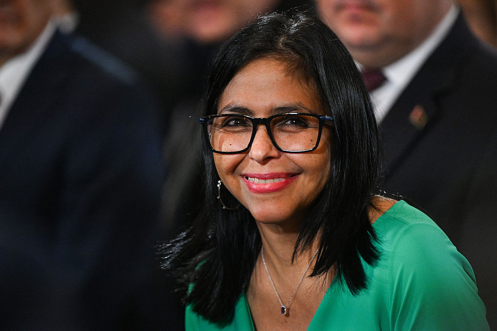 Venezuela's interim president, Delcy Rodr&iacute;guez