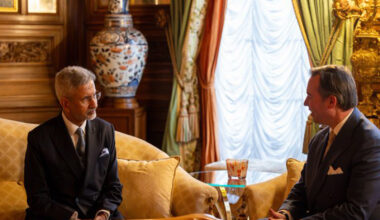 External Affairs Minister S Jaishankar meets Grand Duke Guillaume of Luxembourg during his official visit to Luxembourg. (Photo: X/@DrSJaishankar)