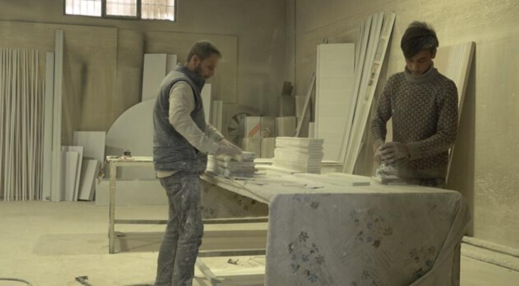 Ahmed Hac Hussein and his son Ibrahim work as painters in Gaziantep,Turkey. They are thinking of returning to their home in Syria now that the civil war is over. Picutred in January, 2026.