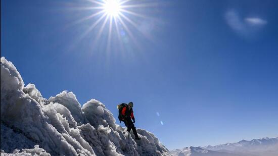 At more than 5,800 meters above sea level, an international team of scientists is drilling deep into the Pamir glaciers of Tajikistan to extract the region’s first-ever deep ice cores to preserve the Earth’s climatic memory before global warming erases it forever. (AFP)