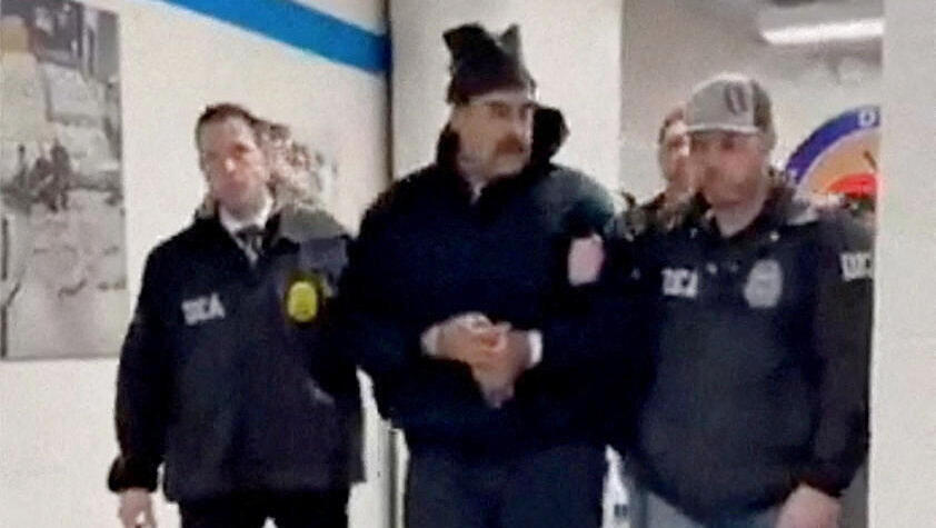 Former Venezuelan President Nicolas Maduro in a Brooklyn detention facility (@RapidResponse47) נשיא ונצואלה לשעבר ניקולס מדורו במתקן מעצר בברוקלין