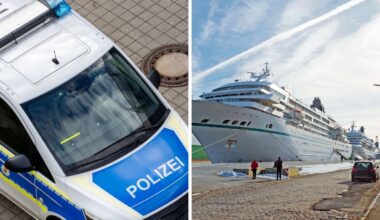 Cruise Ships and Police in Bremerhaven