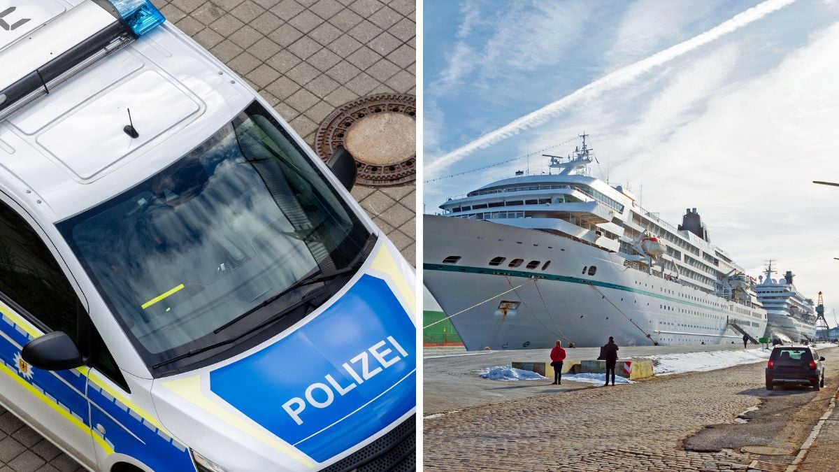 Cruise Ships and Police in Bremerhaven