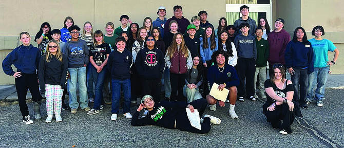 Members of the CCMS Hope Squad and CCHS Hope Squad after a collaboration session.