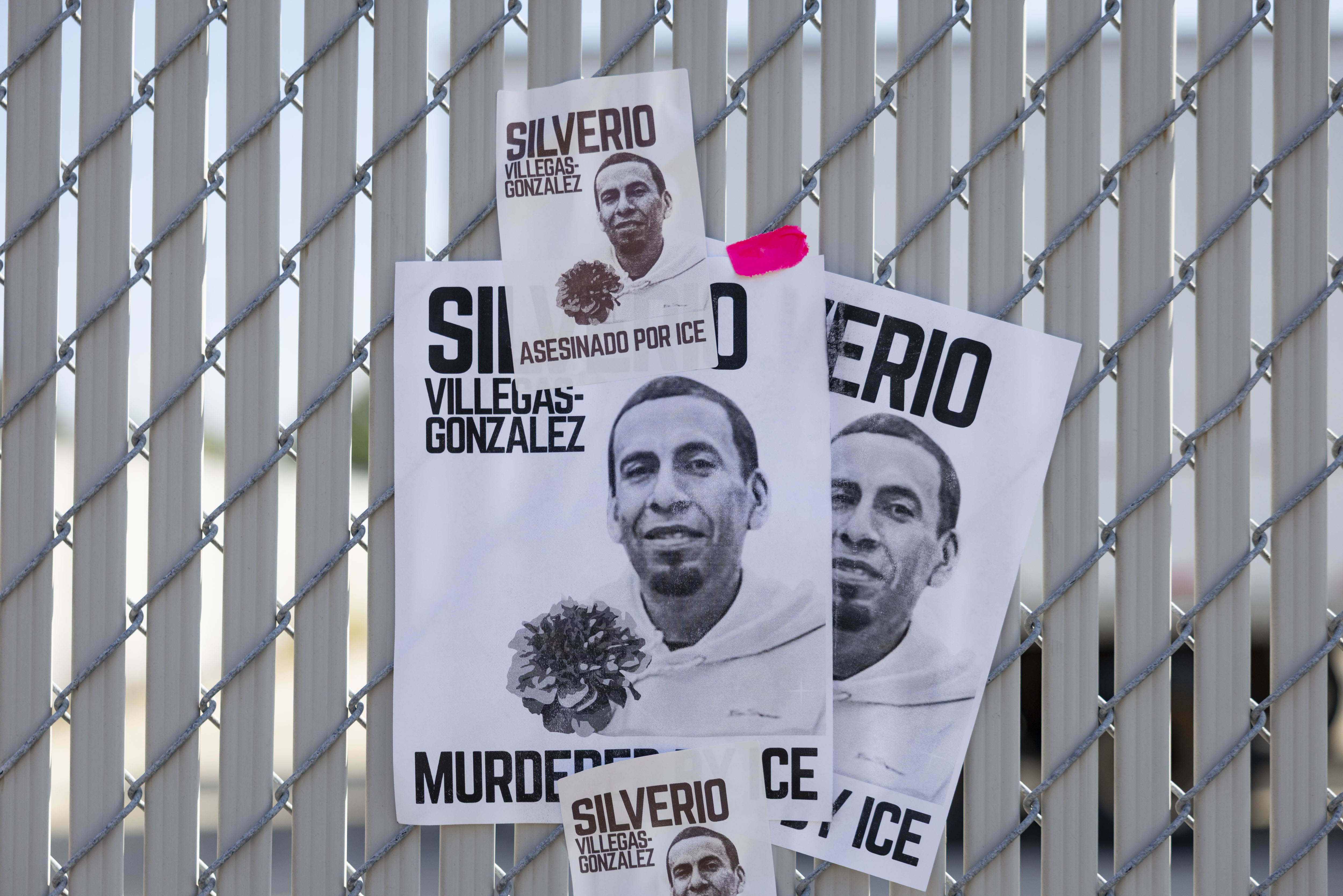 Photos of Silverio Villegas GonzÃ¡lez are posted outside the U.S....