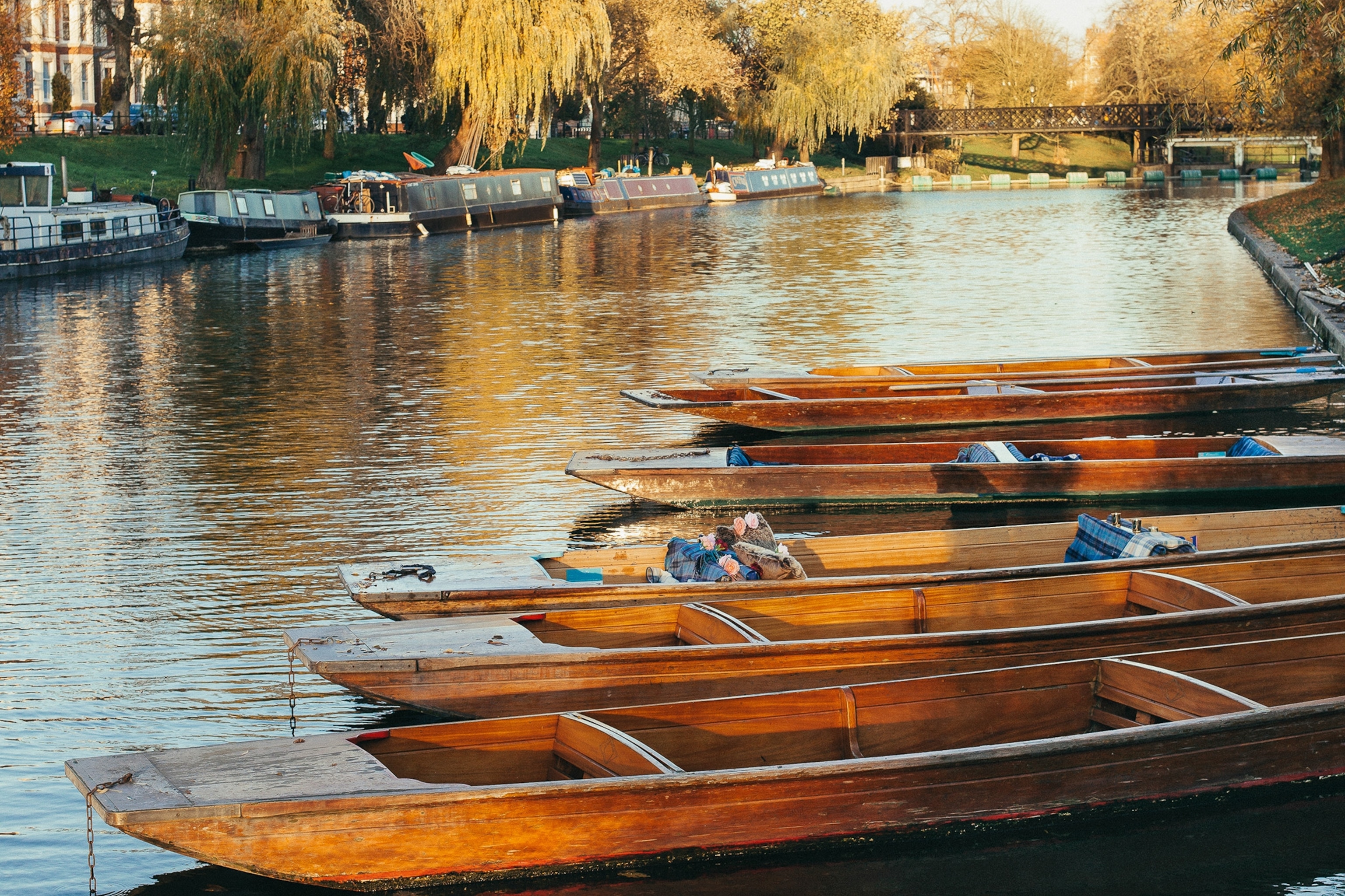 Punts on the River Cam.