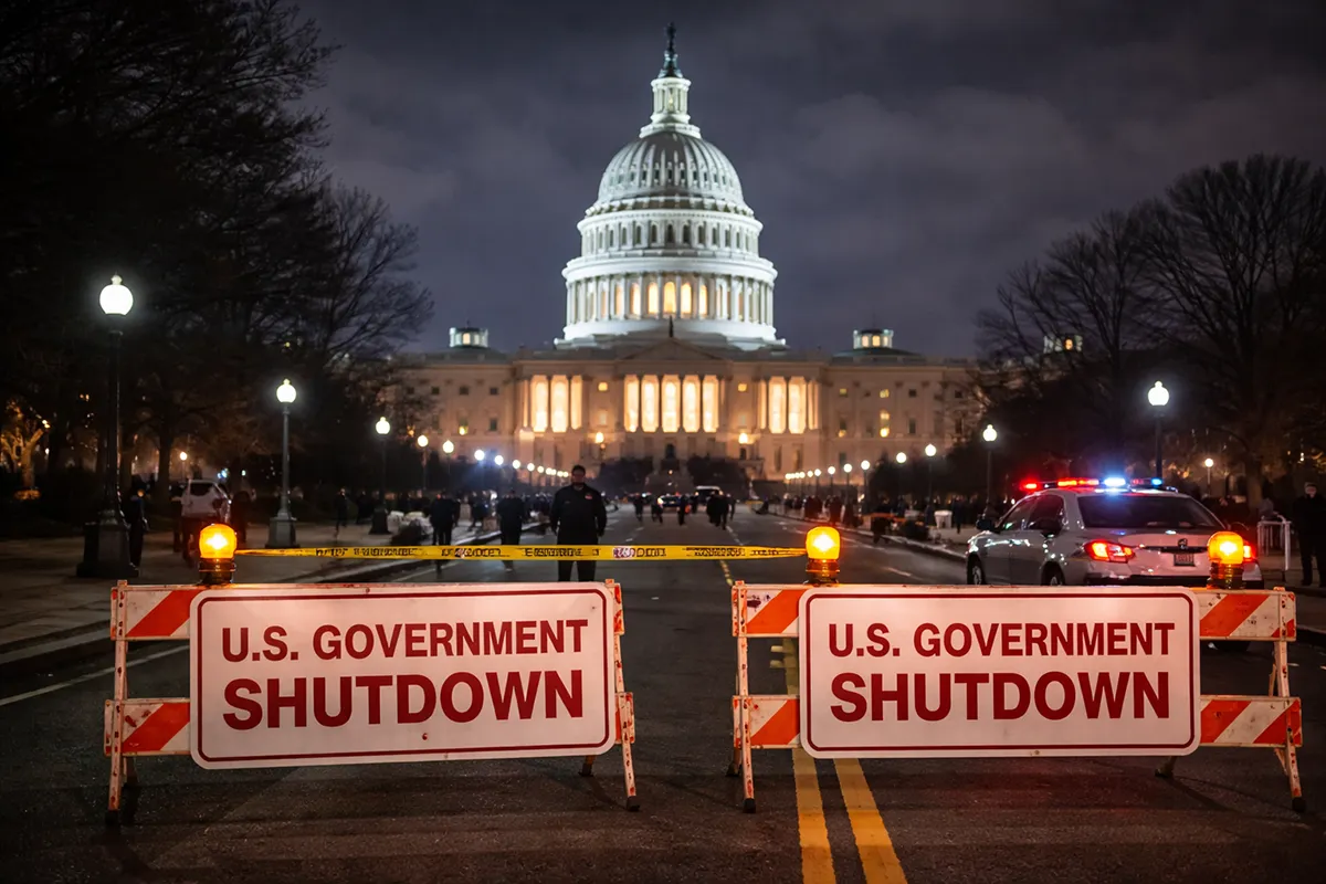 US Government Enters Partial Shutdown Amid Immigration Enforcement Funding Dispute