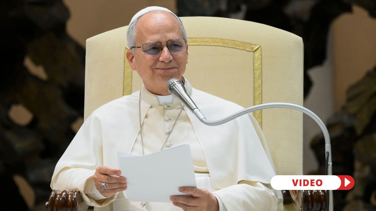 Pope Leo at Wednesday's General Audience on January 21, 2026. Credit: Vatican Media