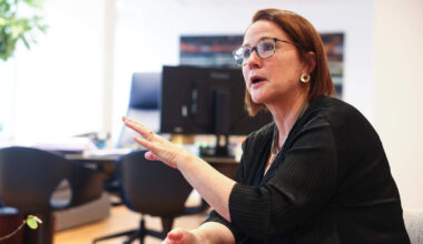 Defence Minister Yuriko Backes seen during a press interview earlier this month