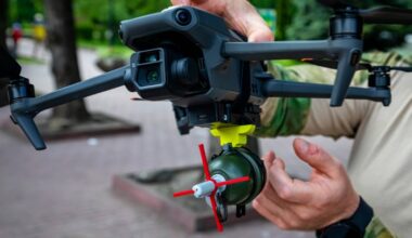 Drone used by Ukraine soldiers