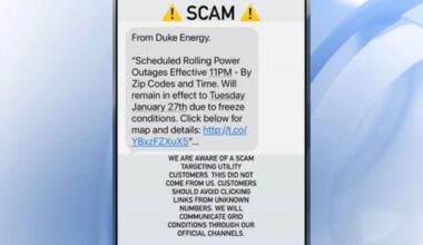 Text impersonates Duke Energy to get your money in a winter storm :: WRAL.com