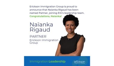 Global Legal Firm Erickson Immigration Group Announces New Partner