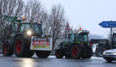 Farmers protest in Brinkum (Lower Saxony) against the planned Mercosur agreement. (Archive image: January 8, 2026)