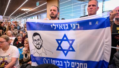 Kibbutz Alumim members gather in Tel Aviv, call for return of hostage Ran Gvili’s body