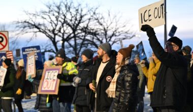 The Latest: Protesters gather outside Minneapolis immigration court after ICE officer kills driver