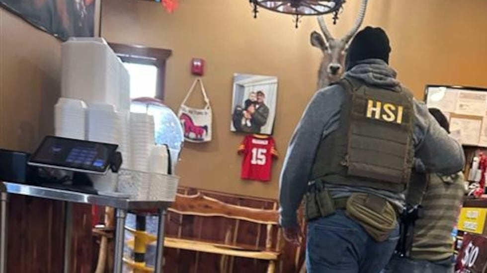 Jon Costa shared video of Homeland Security agents at a Liberty, Mo. restaurant called El...