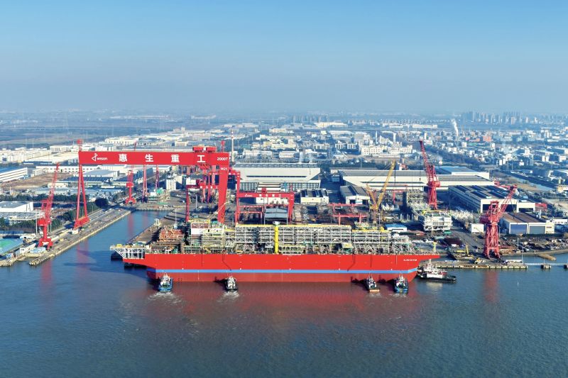 Genting FLNG hull launching ceremony; Source: Wison New Energies