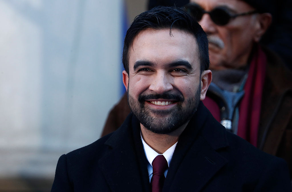 Close up headshot of Mamdani