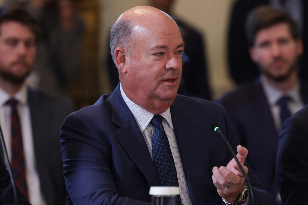 ConocoPhillips CEO Ryan Lance speaks during a meeting about Venezuela with President Donald Trump and other oil executives at the White House on Friday. Credit: Alex Wong/Getty Images