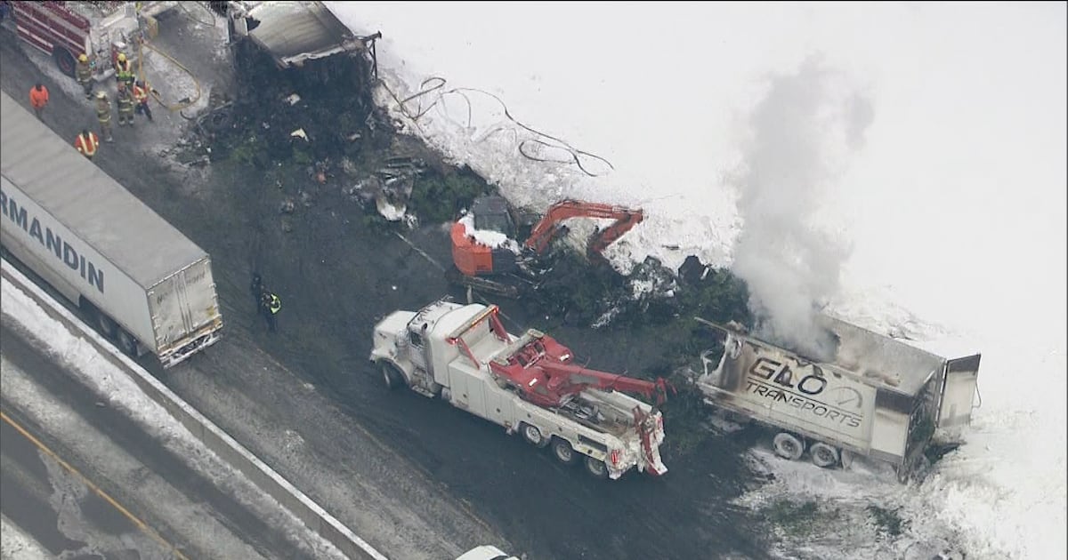 OPP say up to 50 vehicles involved in collisions on Hwy. 401 in eastern Ontario - CTV News
