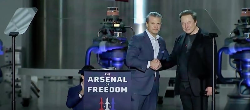Pete Hegseth meets Elon Musk at SpaceX.