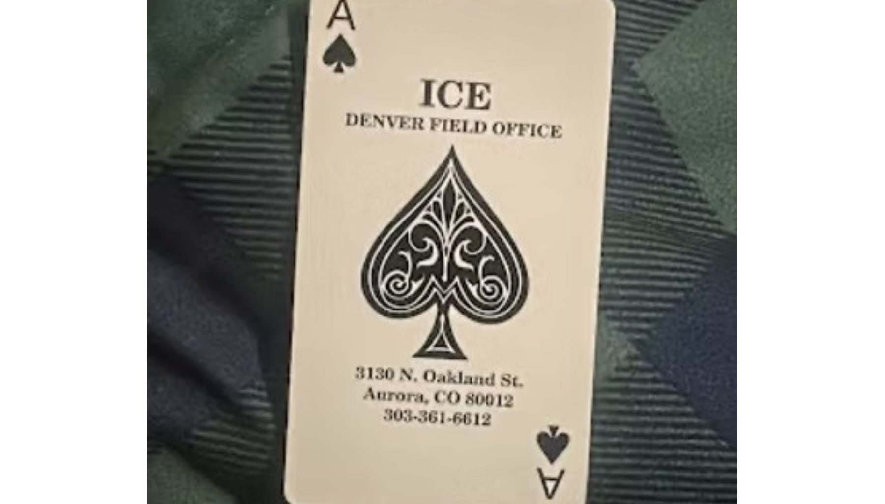 ICE agents leave Ace of Spades ‘death cards’ on detained immigrants’ cars