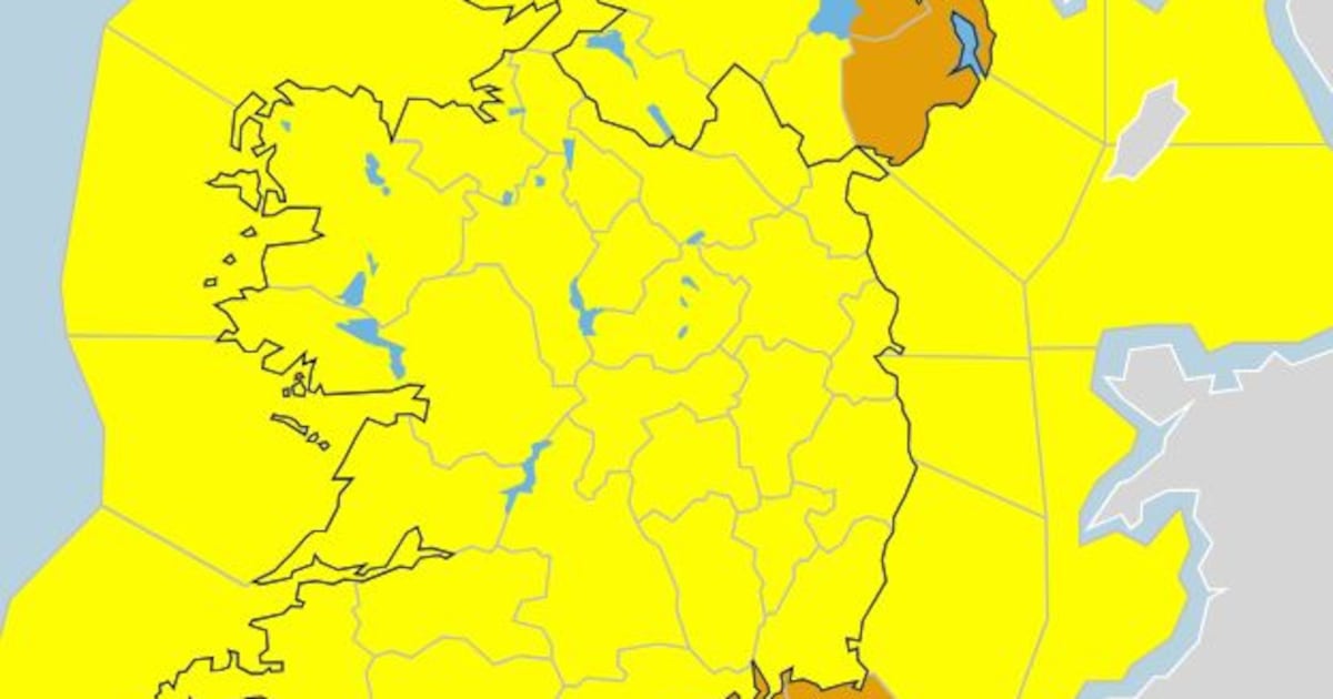 Weather warnings in force across Ireland as Met Éireann forecasts gusts of up to 112km/h – The Irish Times