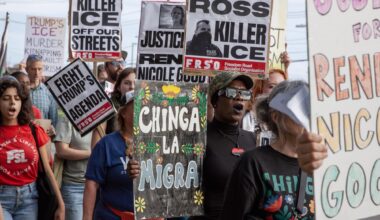 Community members protest federal immigration law enforcement