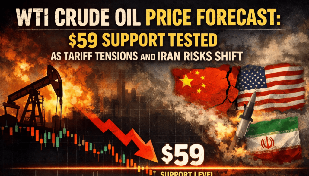 WTI Crude Oil Price Forecast: $59 Support Tested as Tariff Tensions and Iran Risks Shift