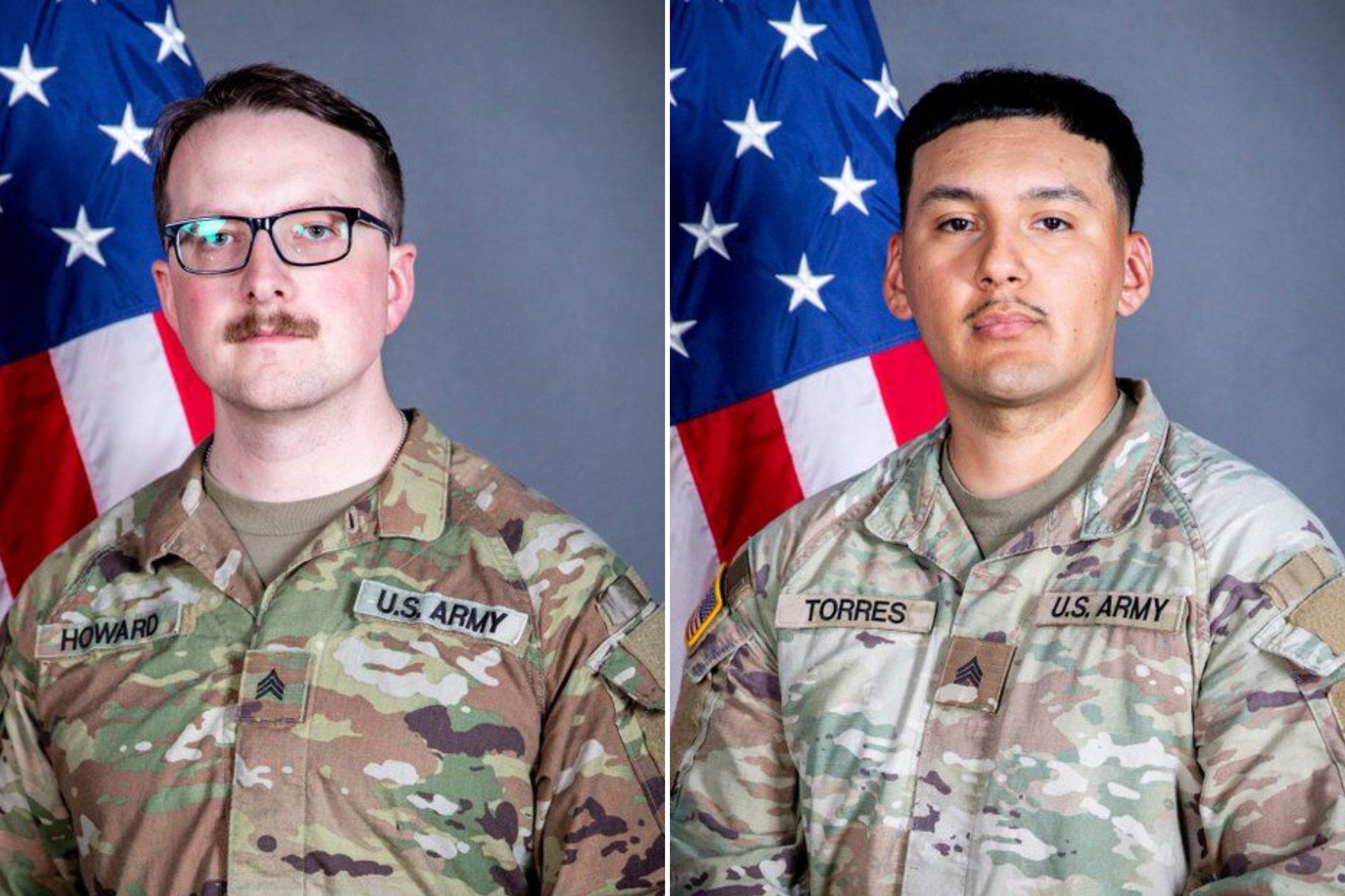 Sgts William Nathaniel Howard, left, and Edgar Brian Torres-Tovar were killed in Syria in December