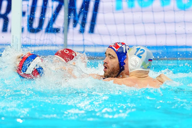 Water Polo European Champs in Belgrade Croatia v Slovenia