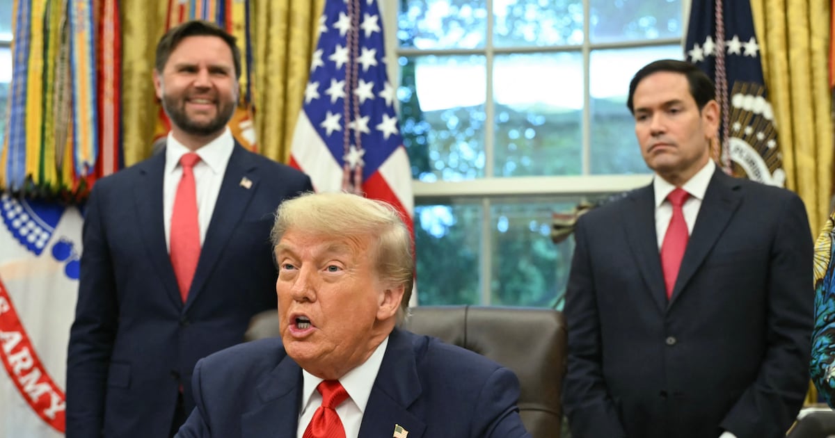 Vance and Rubio Show Off Shoes Bought by Daddy Trump for His Big Interview