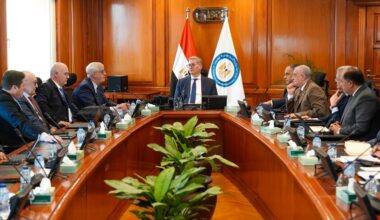 Meeting between  Karim Badawi, Minister of Petroleum and Mineral Resources, and delegation from Technip Energies, Enppi, and Petrojet; Source: Ministry of Petroleum and Mineral Resources - Egypt