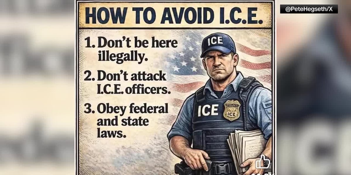 Hegseth posts ‘How To’ graphic on avoiding ICE after agent fatally shot man in Minneapolis