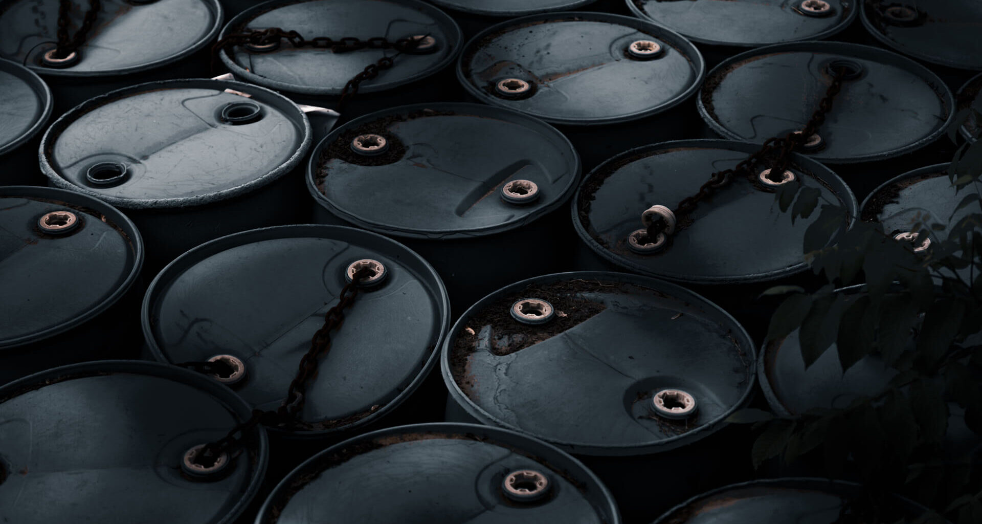 Photo of black oil barells