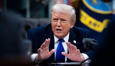 President Donald Trump gestures during an interview with The New York Times in the Oval Office on Wednesday, Jan. 7, 2026. Praising cooperation from Venezuela’s new leaders, including the release of some political prisoners, Trump said on Friday that more U.S. attacks on Venezuela “will not be needed” but that American warships off the country’s coast would stay in place. (Doug Mills/The New York Times)
