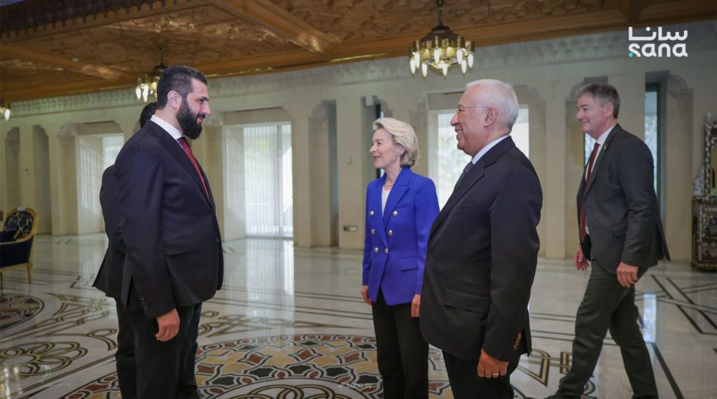 President al-Sharaa discusses with EU Leaders reconstruction and economic partnership