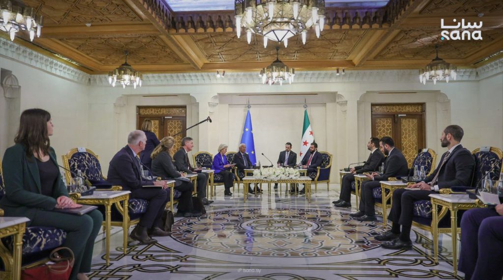 President al-Sharaa discusses with EU Leaders reconstruction and economic partnership