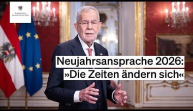 „Es ist Zeit für einen neuen Europa-Patriotismus“ Neujahrsansprache 2026 vom Bundespräsidenten Alexander Van der Bellen