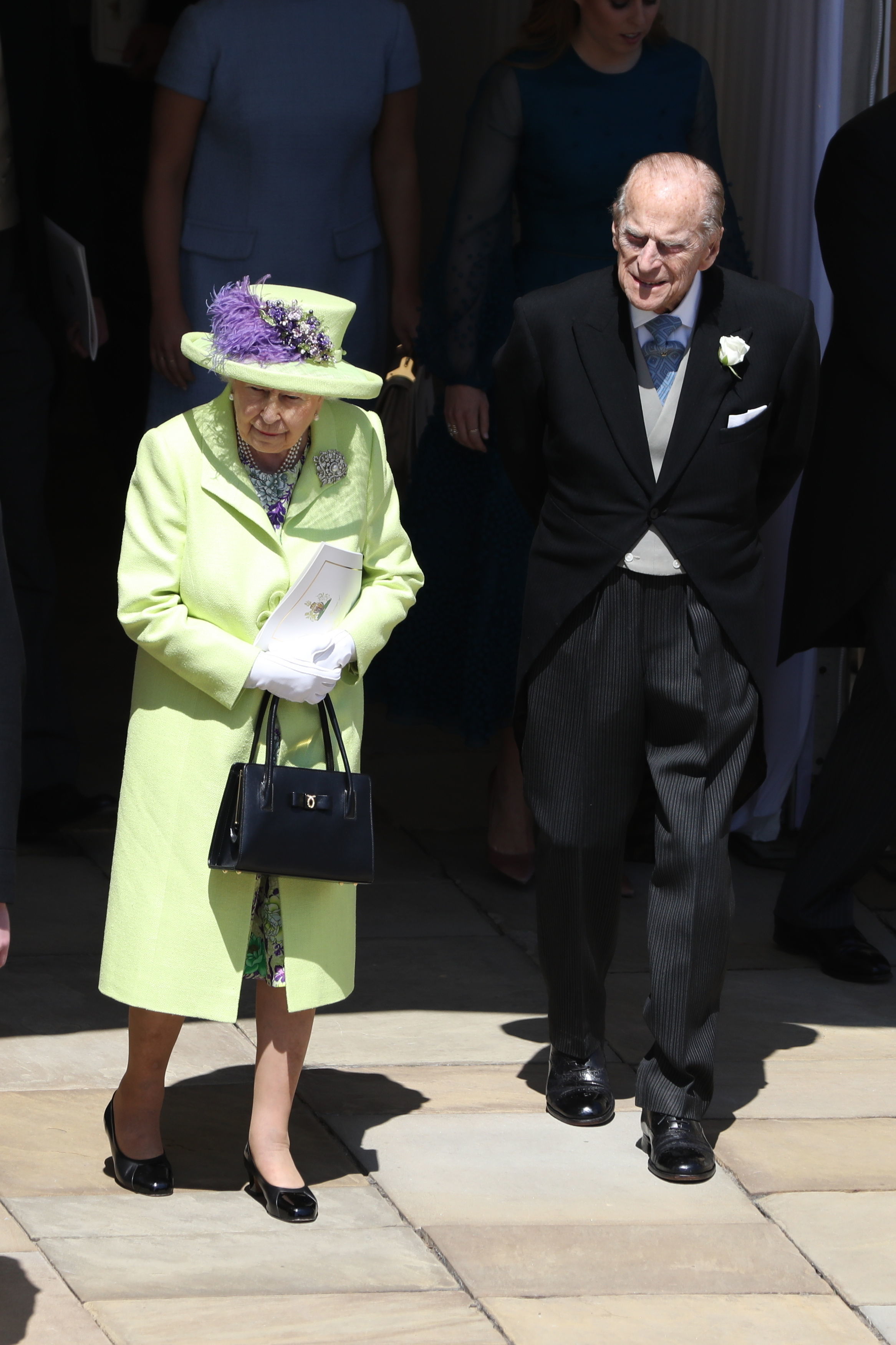 Prince Philip attends Meghan Markle and Prince Harry's wedding at St George's Chapel in Windsor Castle in May 2018