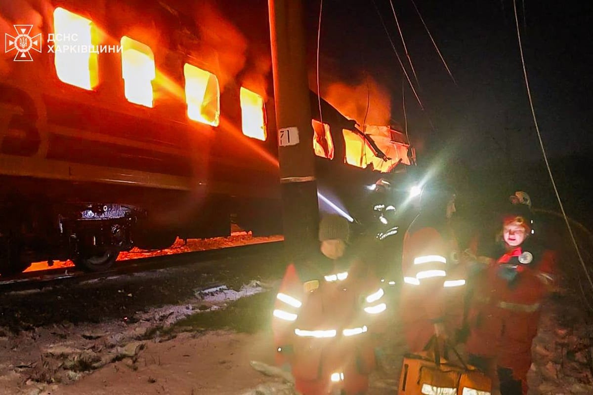Ukraine-Russia war live: Putin accused of ‘act of terrorism’ after five killed in passenger train attack