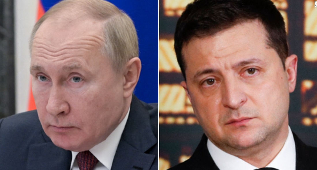 Russian President, Vladimir Putin and Ukrainian President Volodymyr Zelenskyy