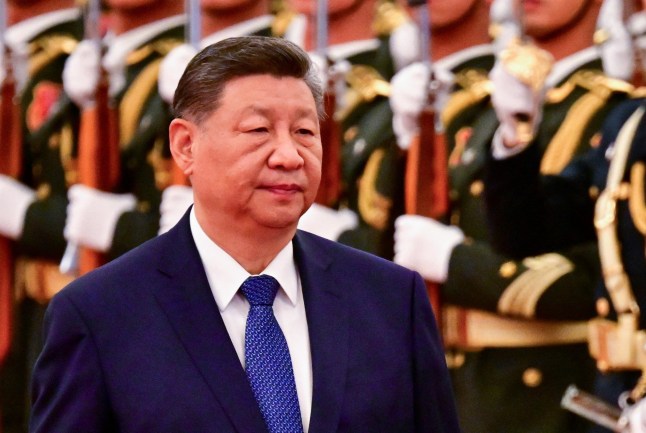 BGUK_3433685 - Beijing, CHINA President Emmanuel Macron and First Lady Brigitte Macron attend an official welcome ceremony at the Great Hall of the People in Beijing. The French leader was greeted with full honours as part of his diplomatic visit to China. Pictured: Xi Jingping BACKGRID UK 4 DECEMBER 2025 BYLINE MUST READ: BEST IMAGE / BACKGRID UK: +44 208 344 2007 / uksales@backgrid.com USA: +1 310 798 9111 / usasales@backgrid.com *Pictures Containing Children Please Pixelate Face Prior To Publication*