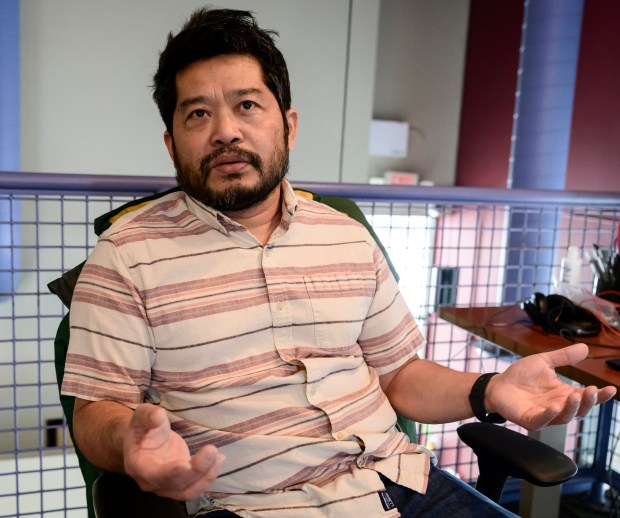 George Thawmoo, an ethnic Karen, at the Ramsey County Service Center in Roseville on Wednesday, Jan. 21, 2026. (John Autey / Pioneer Press)