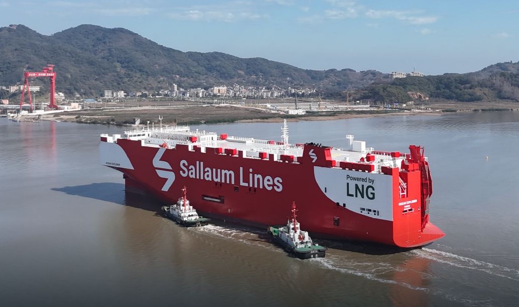 Sallaum Lines takes delivery of LNG-powered PCTC in China