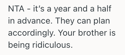 Groom To Be Was Planning A Summer Wedding In France, But His Brother Sees Conflicts With His Childrens Schedule Screenshot 2025 12 13 at 10.36.15 PM Groom To Be Was Planning A Summer Wedding In France, But His Brother Sees Conflicts With His Childrens Schedule