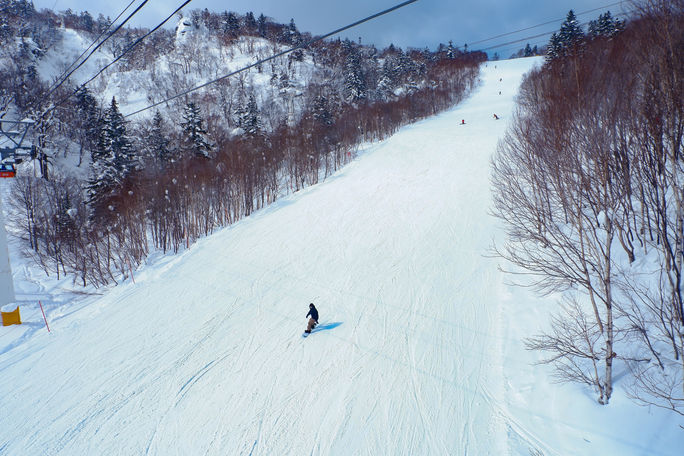 Skiing in Sapporo, Japan