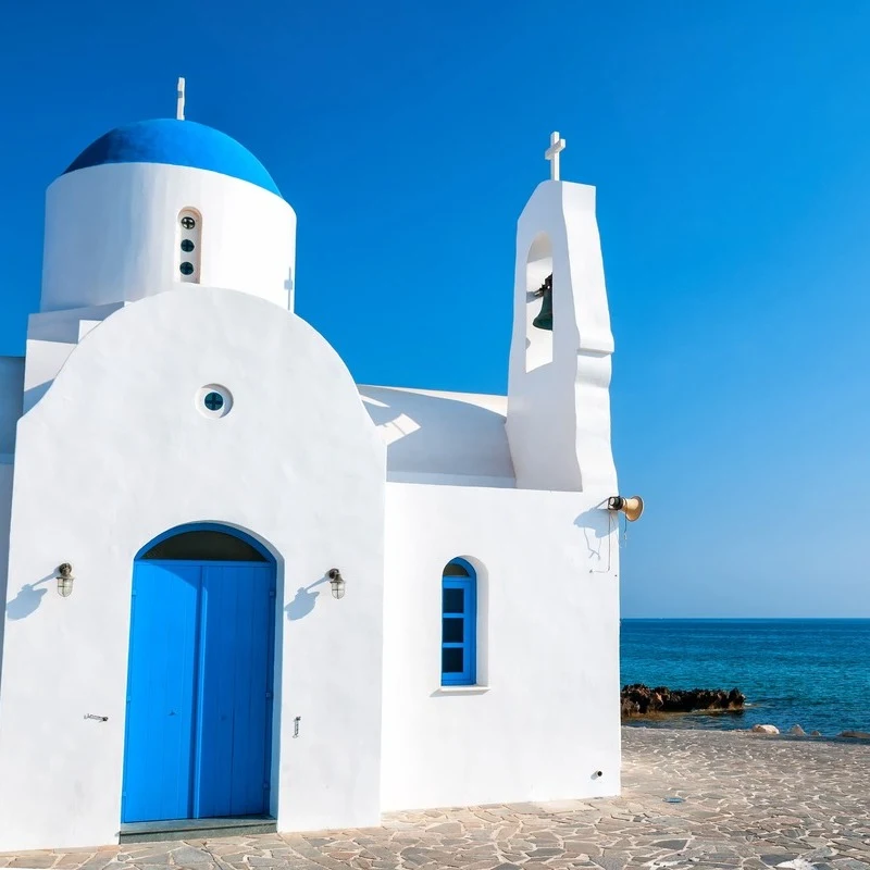 St Nicolas, Agios Nicolaos Church In Protaras, Cyprus, Eastern Mediterranean