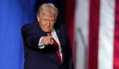 President Donald Trump arrives to speak about the economy at a rally Tuesday, Jan. 27, 2026, in Clive, Iowa. (AP Photo/Charlie Neibergall)