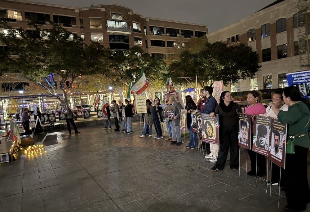 Houston, Texas — Iranian Community Honors Martyrs of Iran’s Uprising with Photo Exhibition and Candlelight Vigil